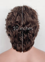 Wednesday Tyler Galpin Brunette Wavy Lace Front Synthetic Men's Wig LF8077