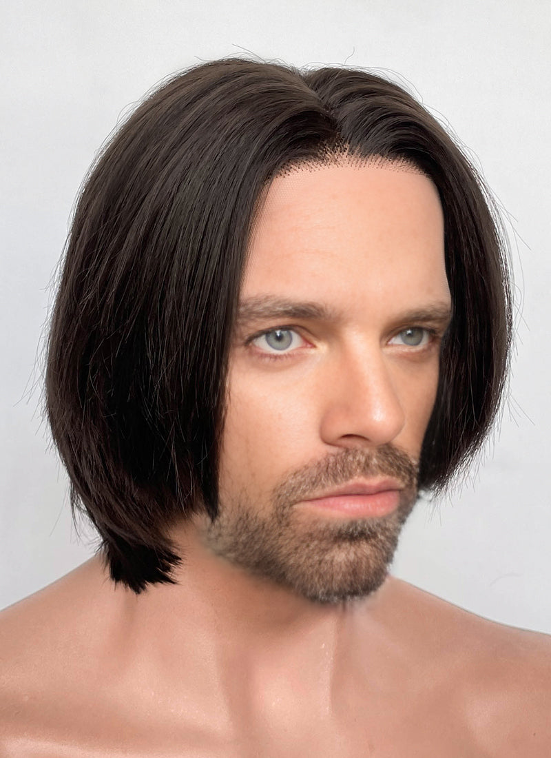 The New Avengers Thunderbolts Bucky Barnes Brunette Straight Lace Front Synthetic Men's Wig LF8080