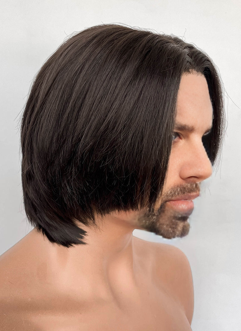 The New Avengers Thunderbolts Bucky Barnes Brunette Straight Lace Front Synthetic Men's Wig LF8080