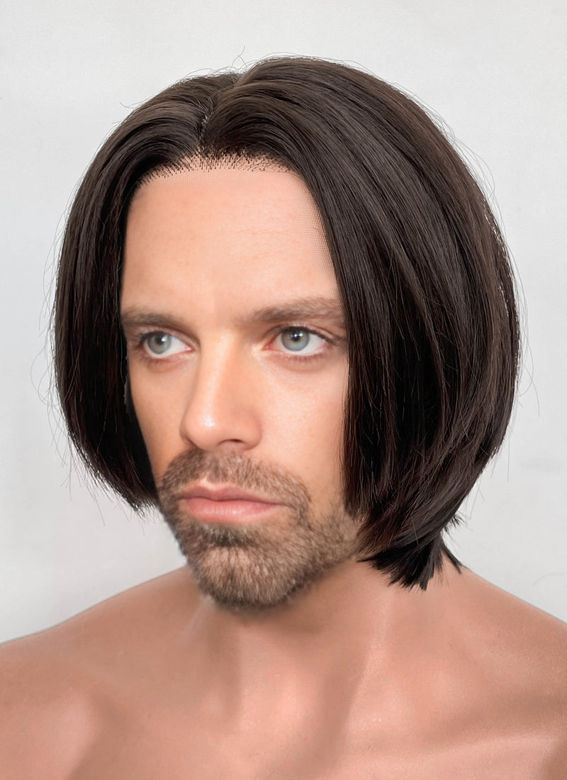 The New Avengers Thunderbolts Bucky Barnes Brunette Straight Lace Front Synthetic Men's Wig LF8080