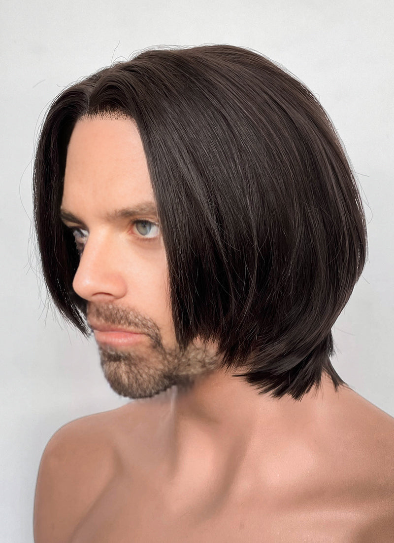 The New Avengers Thunderbolts Bucky Barnes Brunette Straight Lace Front Synthetic Men's Wig LF8080