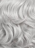 Pastel Blondish Grey Wavy Lace Front Synthetic Wig LF8087