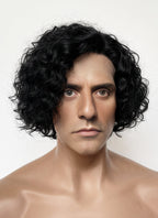 Frankenstein 2025 Victor Frankenstein Black Curly Lace Front Synthetic Men's Wig LF8088