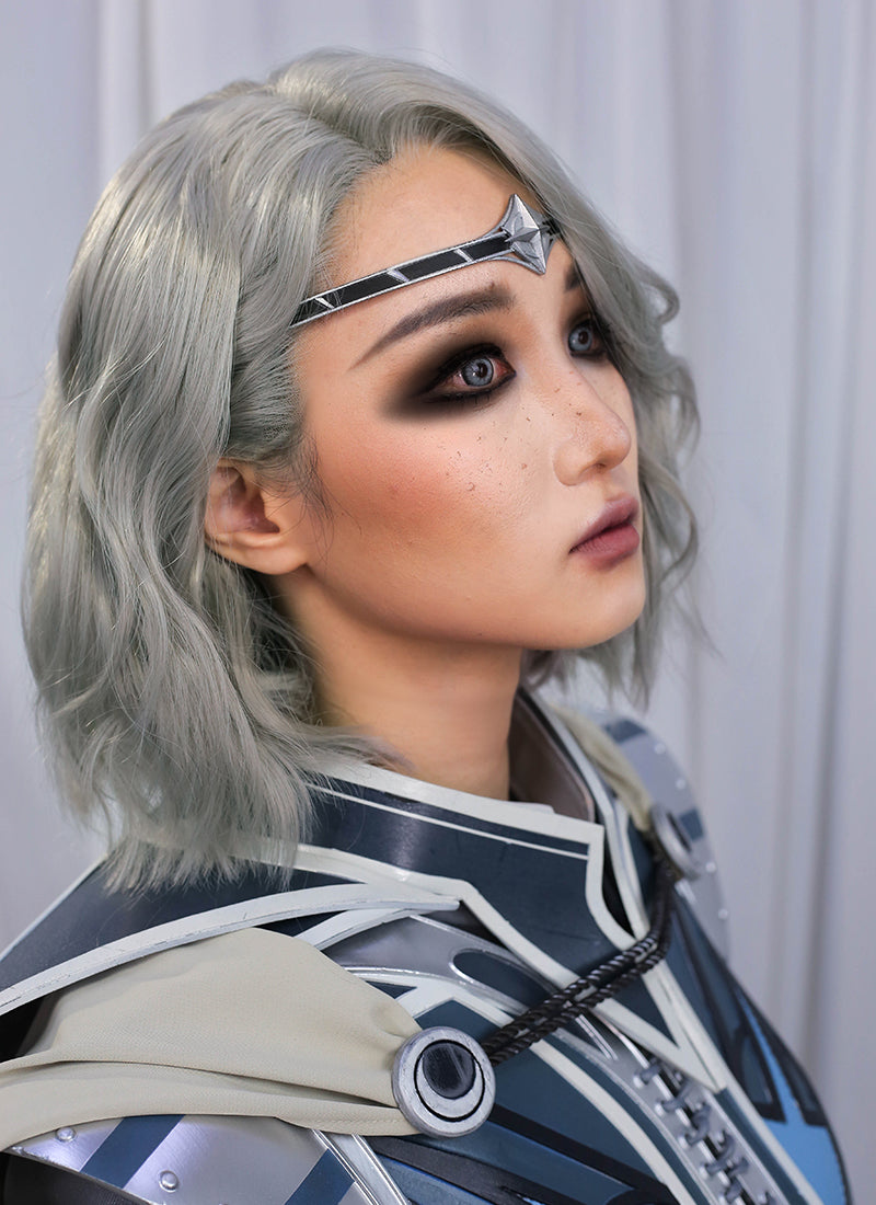 Baldur's Gate 3 Isobe Grey Wavy Lace Front Synthetic Wig LF8092