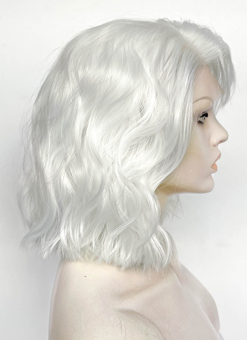 White Wavy Lace Front Synthetic Hair Wig LF8093