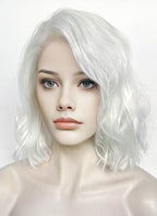 White Wavy Lace Front Synthetic Hair Wig LF8093