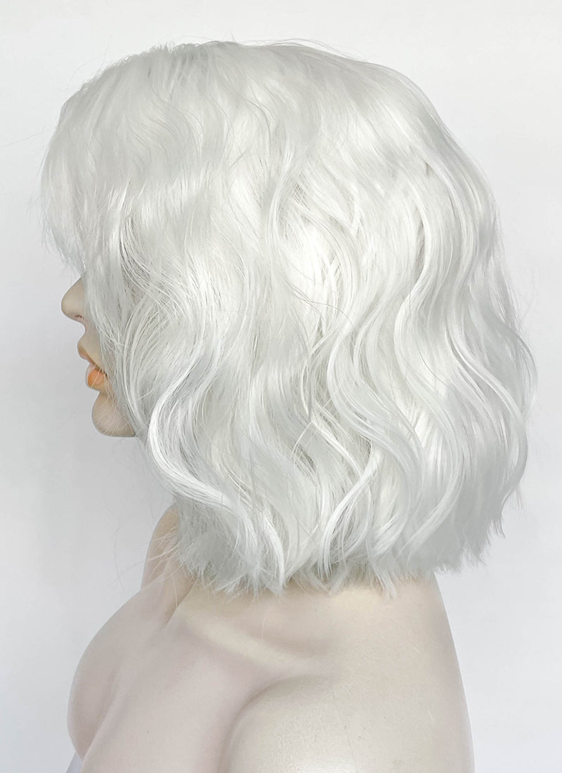 White Wavy Lace Front Synthetic Hair Wig LF8093