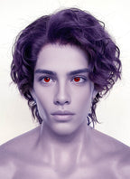 The Mighty Nein Mollymauk Tealeaf Purple Wavy Lace Front Synthetic Men's Wig LF8094