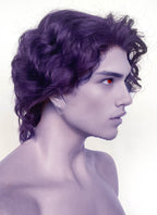 The Mighty Nein Mollymauk Tealeaf Purple Wavy Lace Front Synthetic Men's Wig LF8094