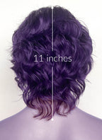 The Mighty Nein Mollymauk Tealeaf Purple Wavy Lace Front Synthetic Men's Wig LF8094