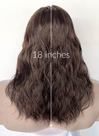 Frankenstein 2025 The Creature Brown With Sliver Grey Wavy Lace Front Synthetic Men's Wig LF8096