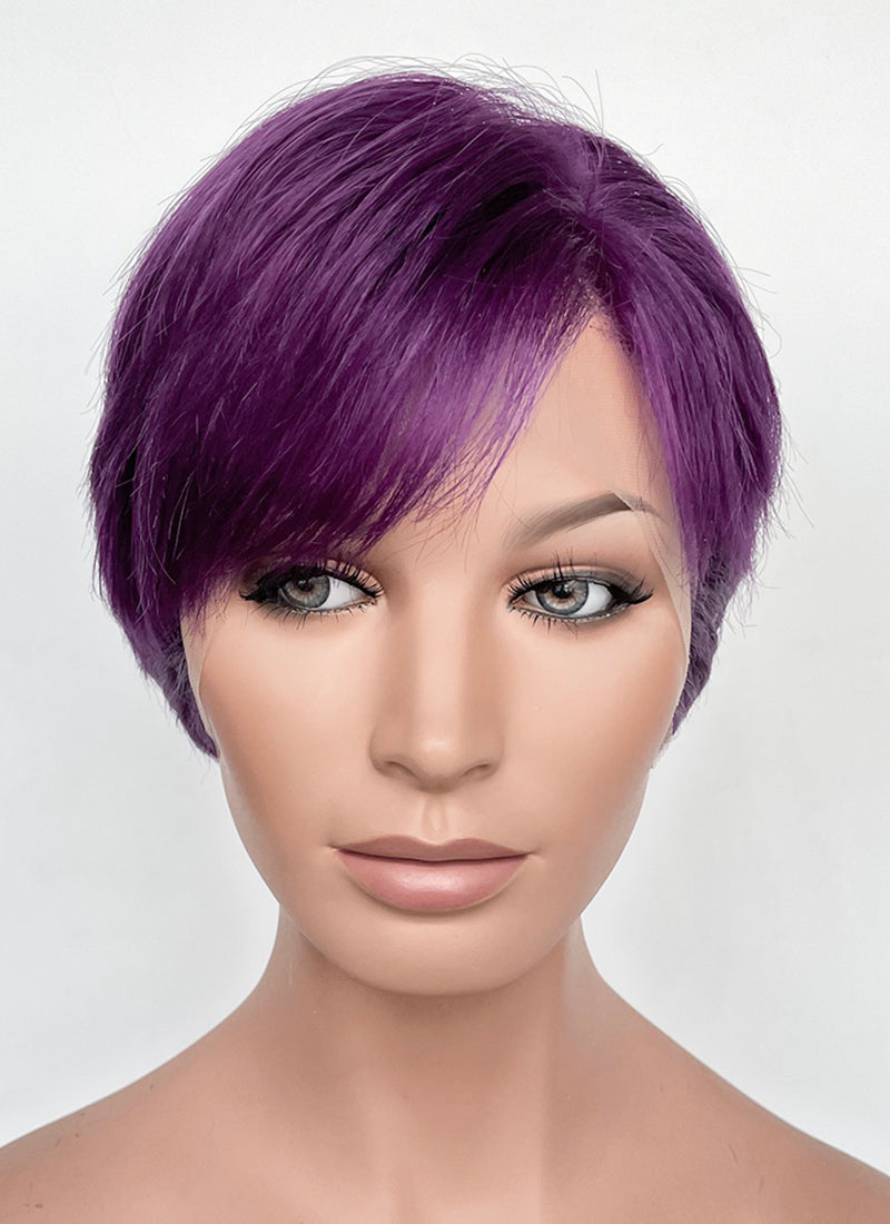 Purple Straight Lace Front Synthetic Hair Wig LF8097