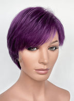 Purple Straight Lace Front Synthetic Hair Wig LF8097