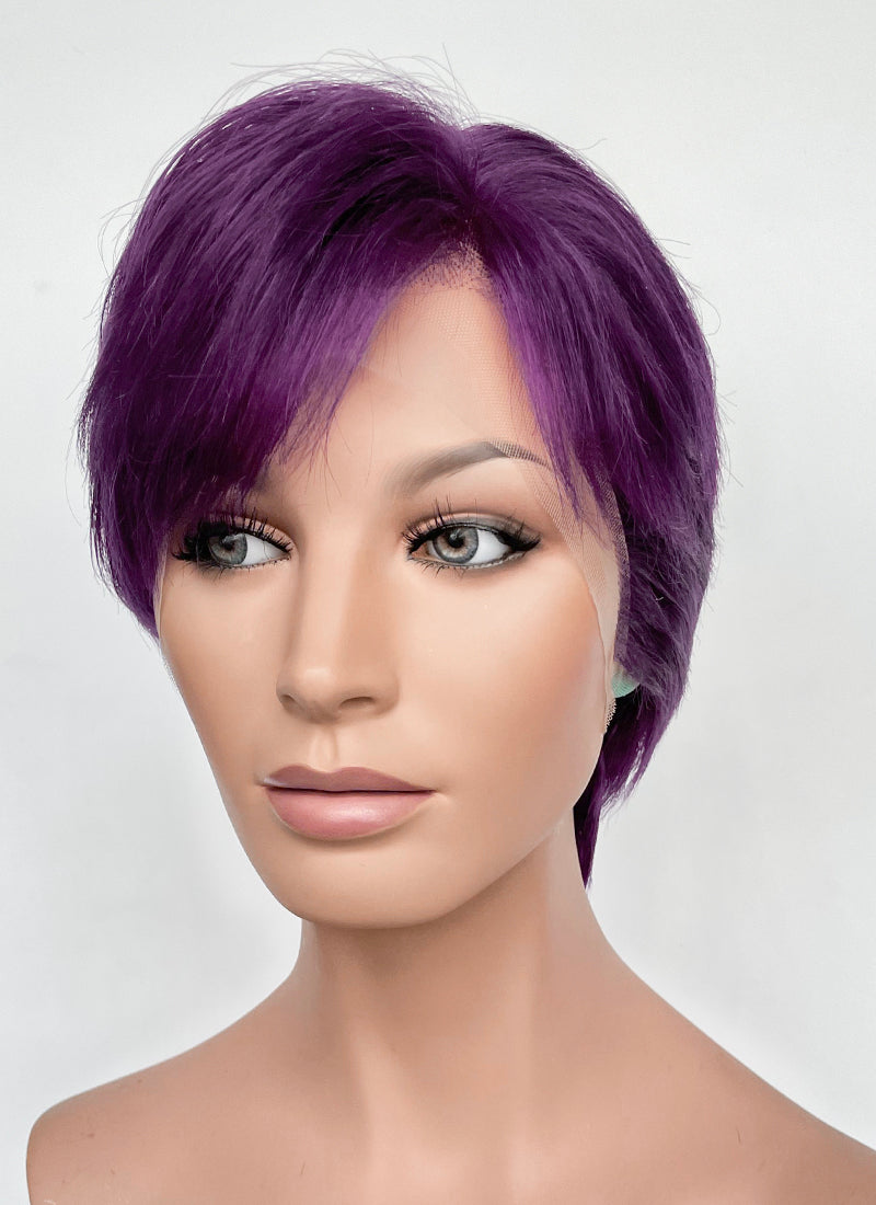 Purple Straight Lace Front Synthetic Hair Wig LF8097