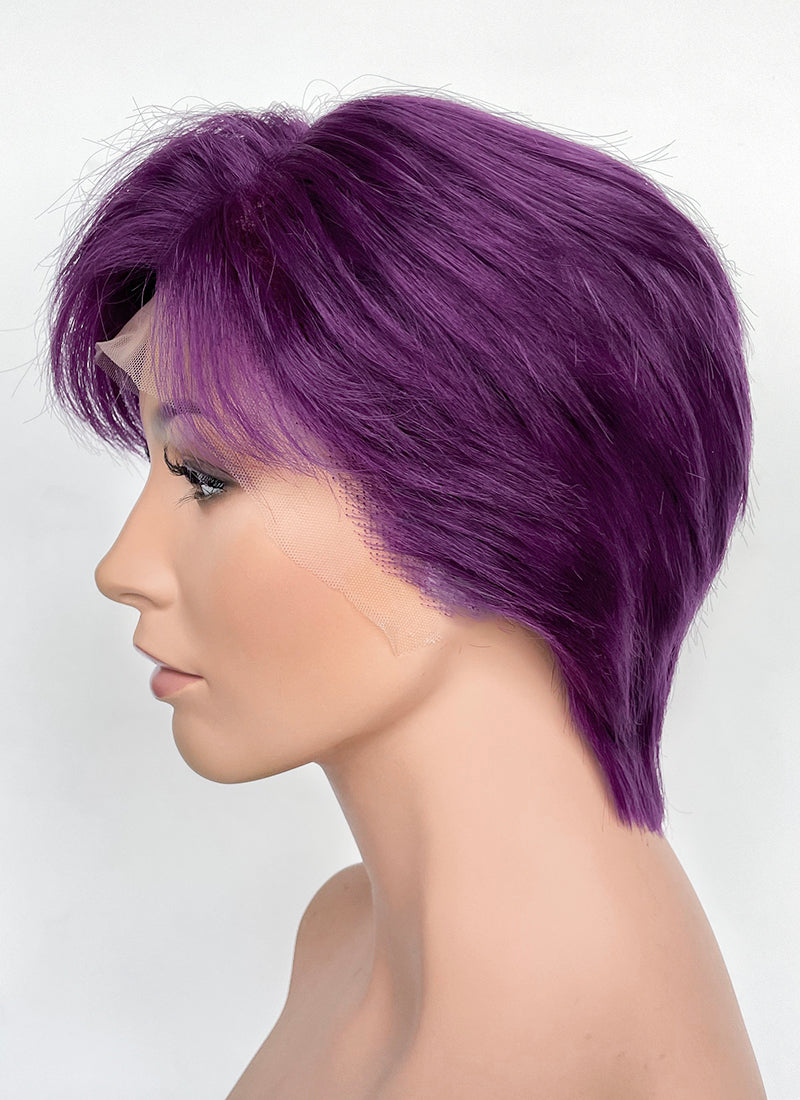 Purple Straight Lace Front Synthetic Hair Wig LF8097