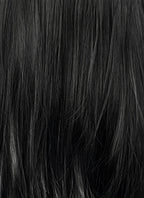 Jet Black Curtain Bangs Straight Lace Front Synthetic Hair Wig LF8098