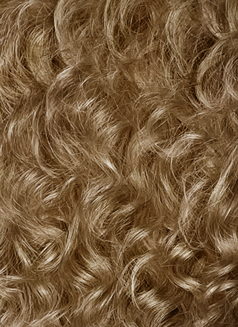 Percy Jackson and the Olympians Percy Jackson Medium Blonde Curly Lace Front Synthetic Men's Wig LF8099