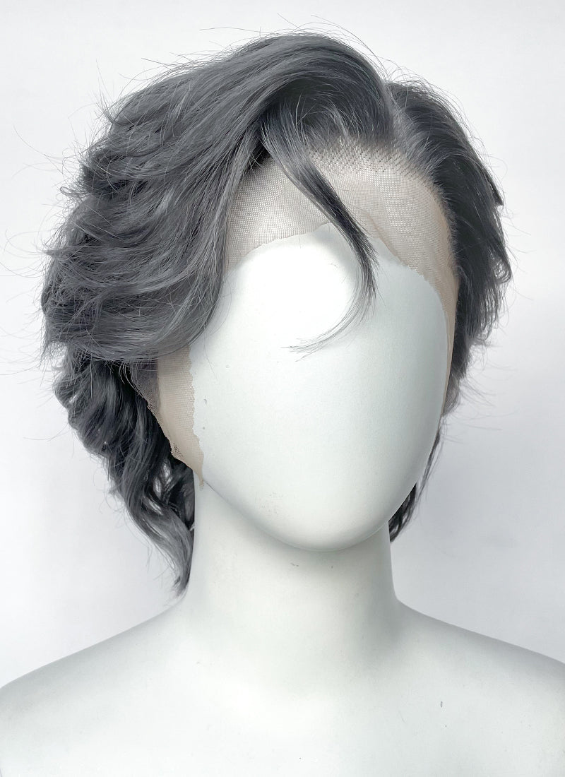 Clair Obscur: Expedition 33 Renoir Charcoal Grey Wavy Lace Front Synthetic Men's Wig LF8102