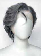 Clair Obscur: Expedition 33 Renoir Charcoal Grey Wavy Lace Front Synthetic Men's Wig LF8102