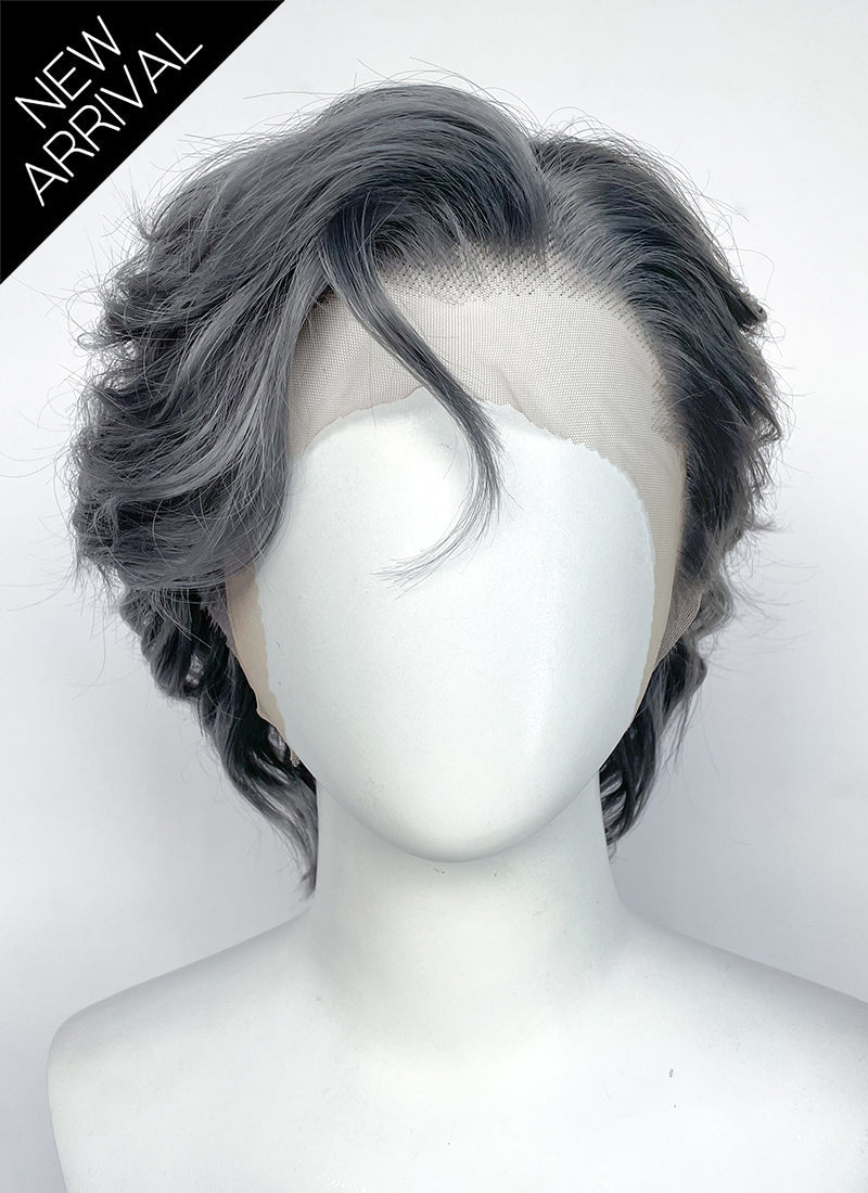 Clair Obscur: Expedition 33 Renoir Charcoal Grey Wavy Lace Front Synthetic Men's Wig LF8102