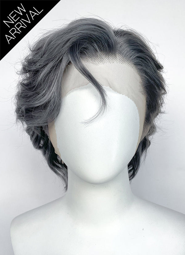 Clair Obscur: Expedition 33 Renoir Charcoal Grey Wavy Lace Front Synthetic Men's Wig LF8102