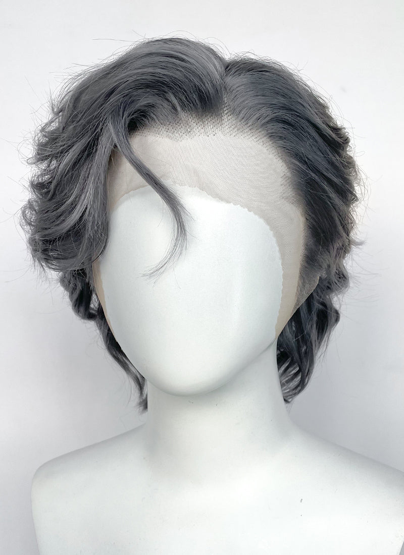 Clair Obscur: Expedition 33 Renoir Charcoal Grey Wavy Lace Front Synthetic Men's Wig LF8102