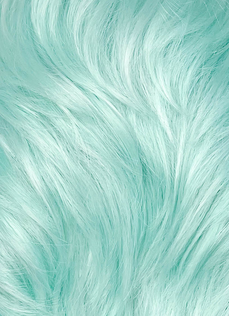 Critical Role Wicander Halovar Pastel Green Mixed White Wavy Lace Front Synthetic Men's Wig LF8103