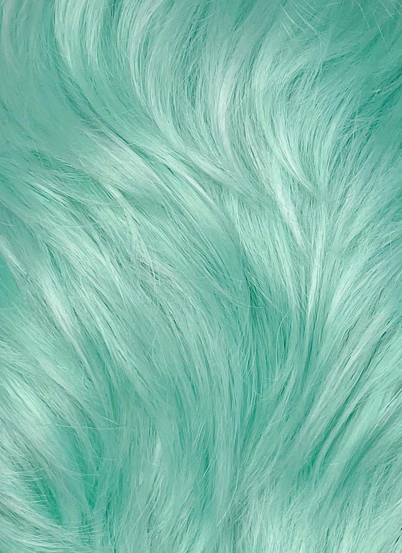 Critical Role Wicander Halovar Pastel Green Mixed White Wavy Lace Front Synthetic Men's Wig LF8103