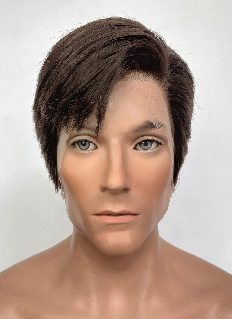 The Umbrella Academy Number Five Brunette Straight Lace Front Synthetic Men's Wig LF8108