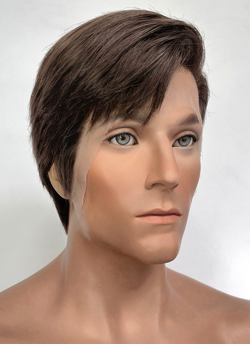 The Umbrella Academy Number Five Brunette Straight Lace Front Synthetic Men's Wig LF8108