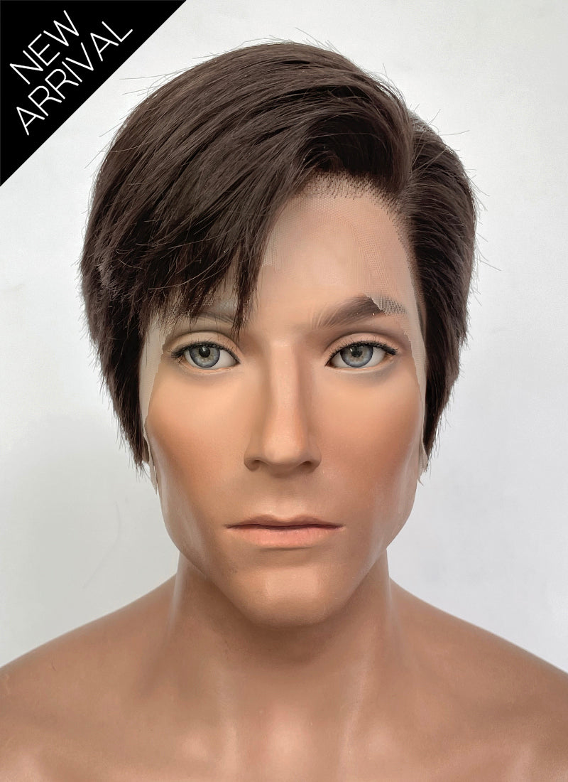 The Umbrella Academy Number Five Brunette Straight Lace Front Synthetic Men's Wig LF8108