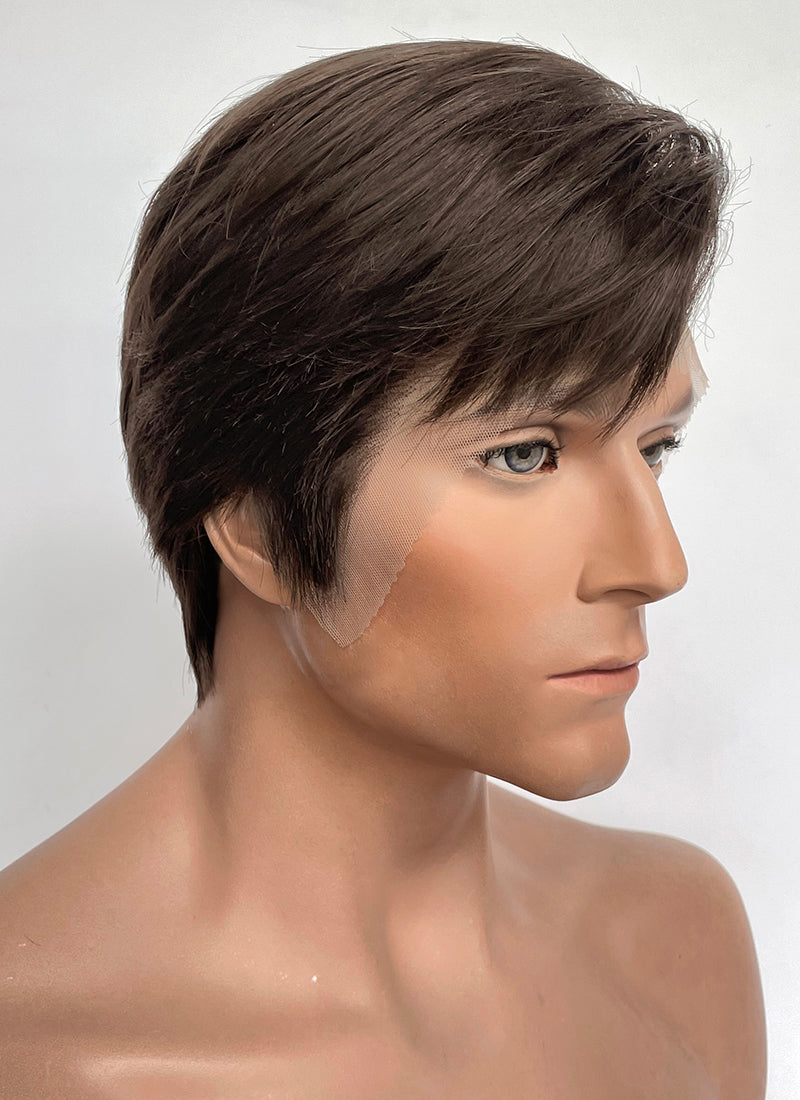 The Umbrella Academy Number Five Brunette Straight Lace Front Synthetic Men's Wig LF8108
