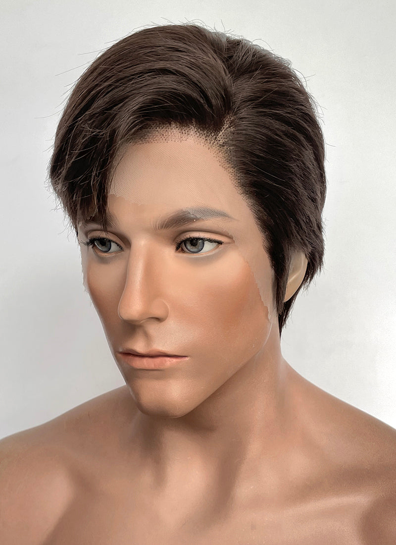 The Umbrella Academy Number Five Brunette Straight Lace Front Synthetic Men's Wig LF8108