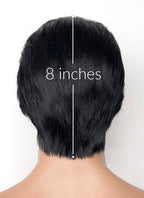 Critical Role Fjord Black And White Straight Lace Front Synthetic Men's Wig LF8110