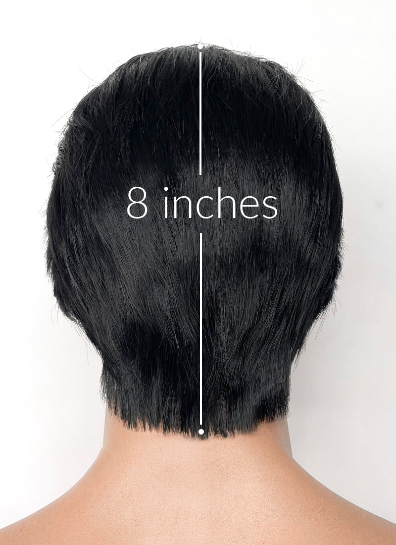 Critical Role Fjord Black And White Straight Lace Front Synthetic Men's Wig LF8110