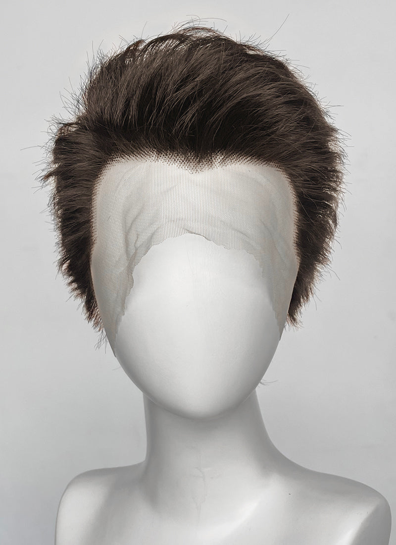 Brunette Straight Lace Front Synthetic Men's Wig NM009