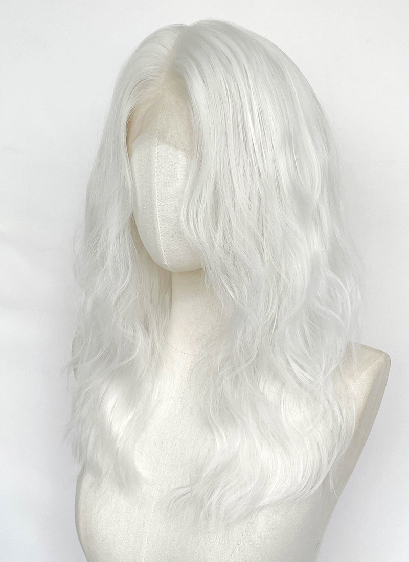 Resident Evil Selena Corey/Zombie Singer White Wavy Lace Front Synthetic Hair Wig LF8112