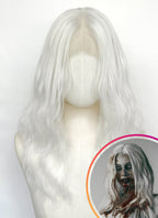 Resident Evil Selena Corey/Zombie Singer White Wavy Lace Front Synthetic Hair Wig LF8112