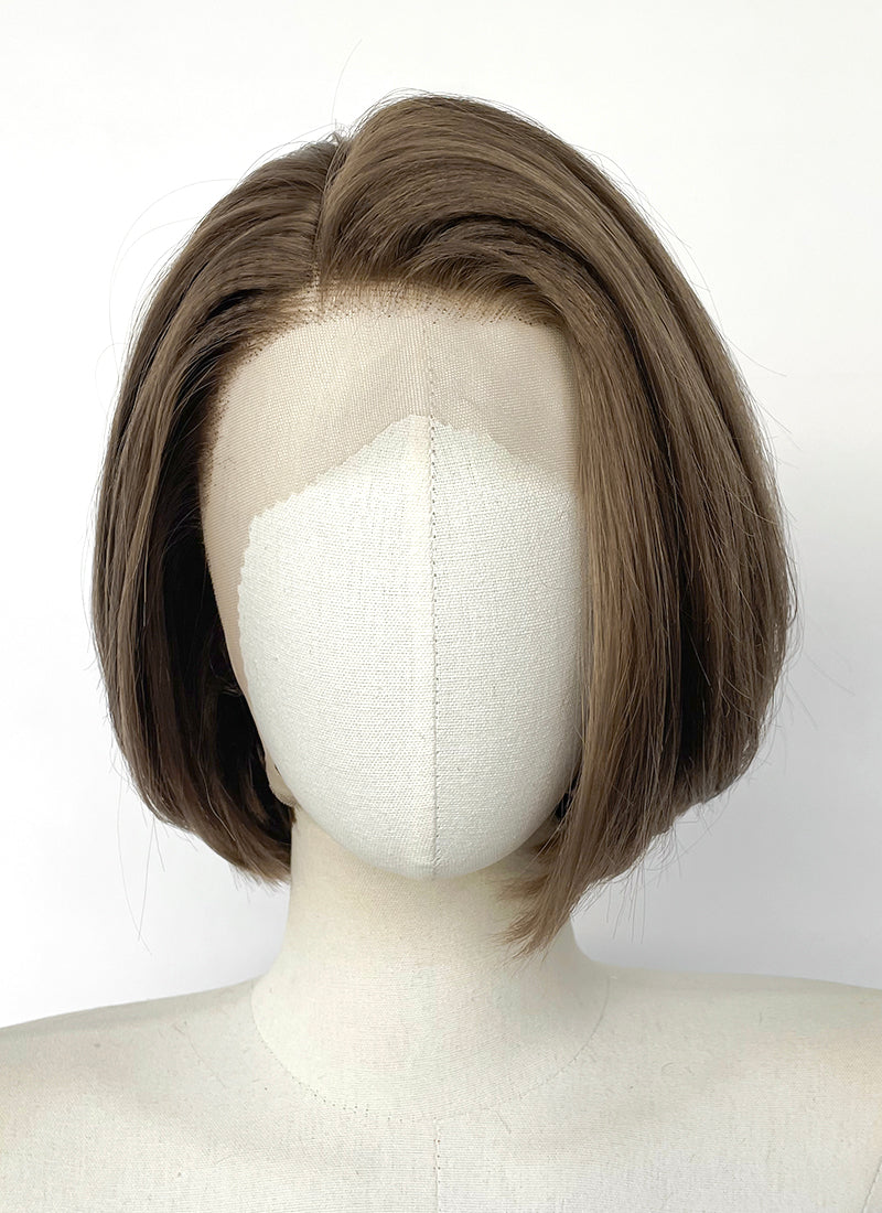 Resident Evil Jill Valentine Brunette Straight Bob Lace Front Synthetic Wig LF8114