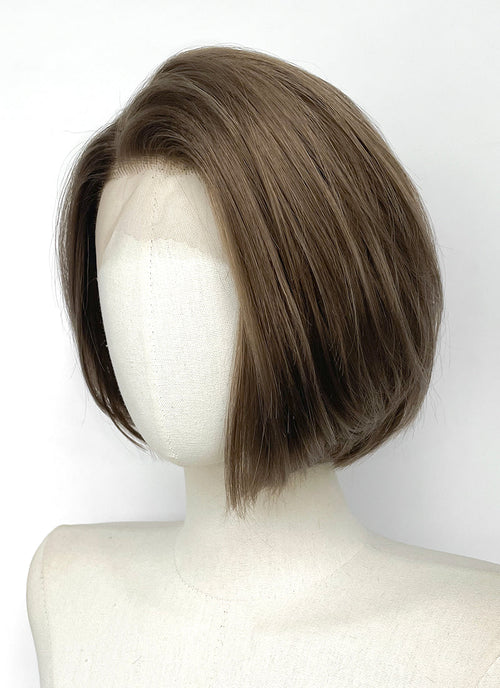 Resident Evil Jill Valentine Brunette Straight Bob Lace Front Synthetic Wig LF8114