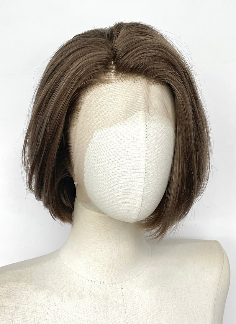 Resident Evil Jill Valentine Brunette Straight Bob Lace Front Synthetic Wig LF8114