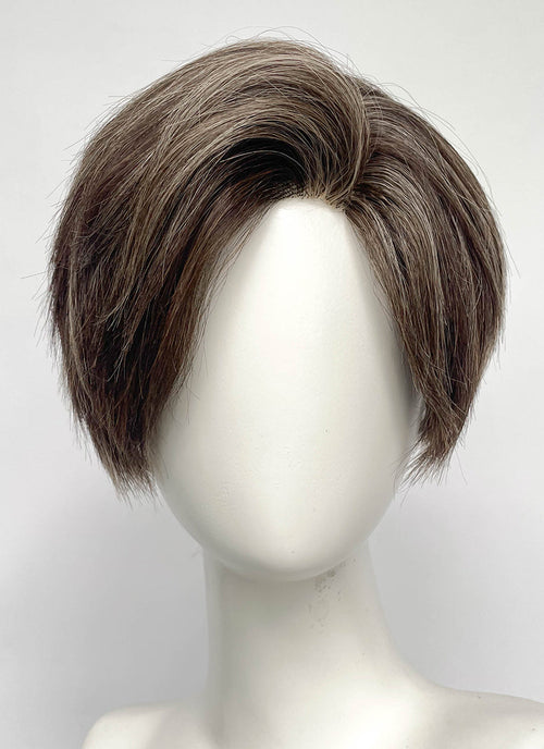 Resident Evil Requiem Leon S. Kennedy Brunette Blonde Straight Lace Front Synthetic Men's Wig LF8116
