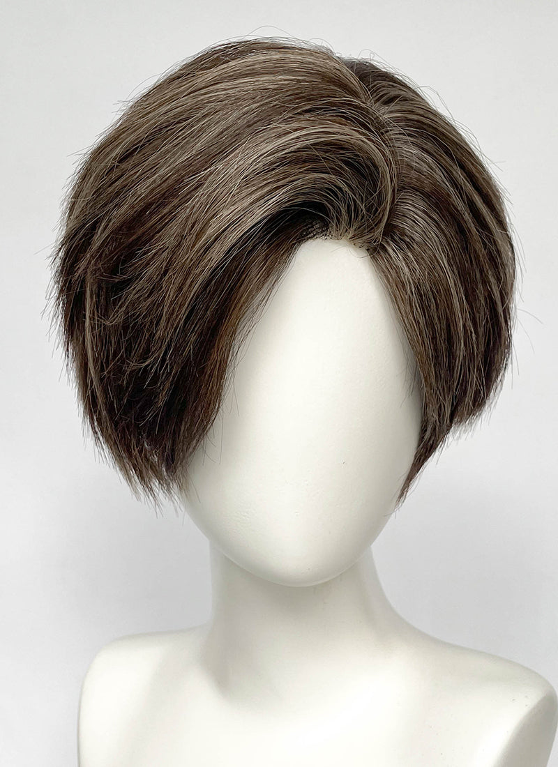 Resident Evil Requiem Leon S. Kennedy Brunette Blonde Straight Lace Front Synthetic Men's Wig LF8116