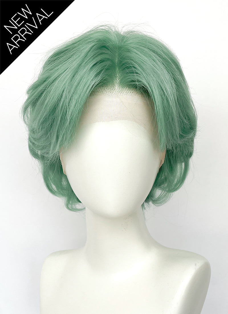 Pastel Green Wavy Lace Front Synthetic Hair Wig LF8119