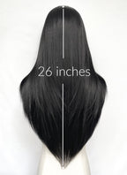 Final Fantasy VIII Rinoa Heartilly Straight Black Mixed Brown Lace Front Synthetic Wig LF8122
