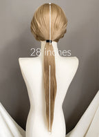 Medium Blonde Ponytail Lace Front Synthetic Hair Wig LF8123