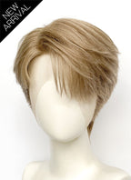 Medium Blonde Straight Lace Front Synthetic Men's Wig LF8124