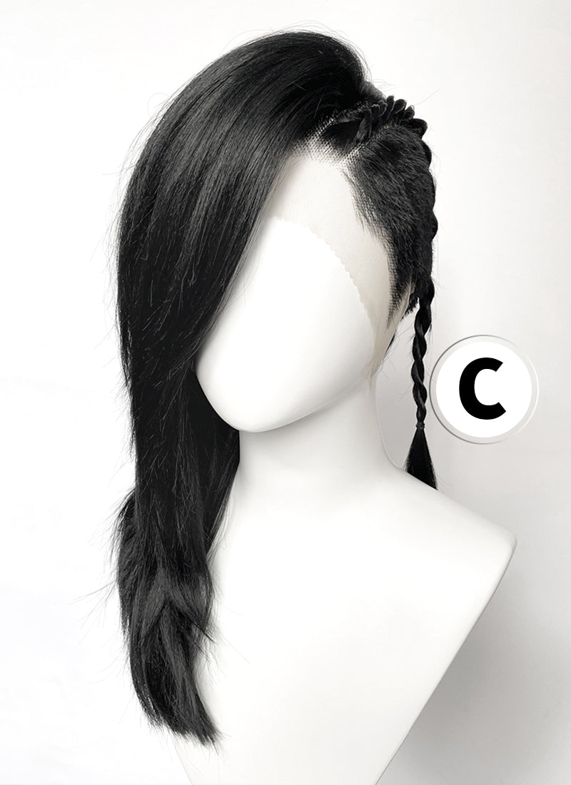 Long Lace Front Wig with Shaved Side - 3 Styles Available | Multiple Colors | Free 2 Wig Caps Included LF8126