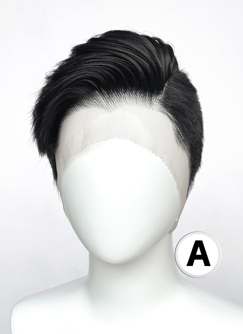 Short Lace Front Wig with Shaved Side - 2 Styles Available | Multiple Colors | Free 2 Wig Caps Included LF8127