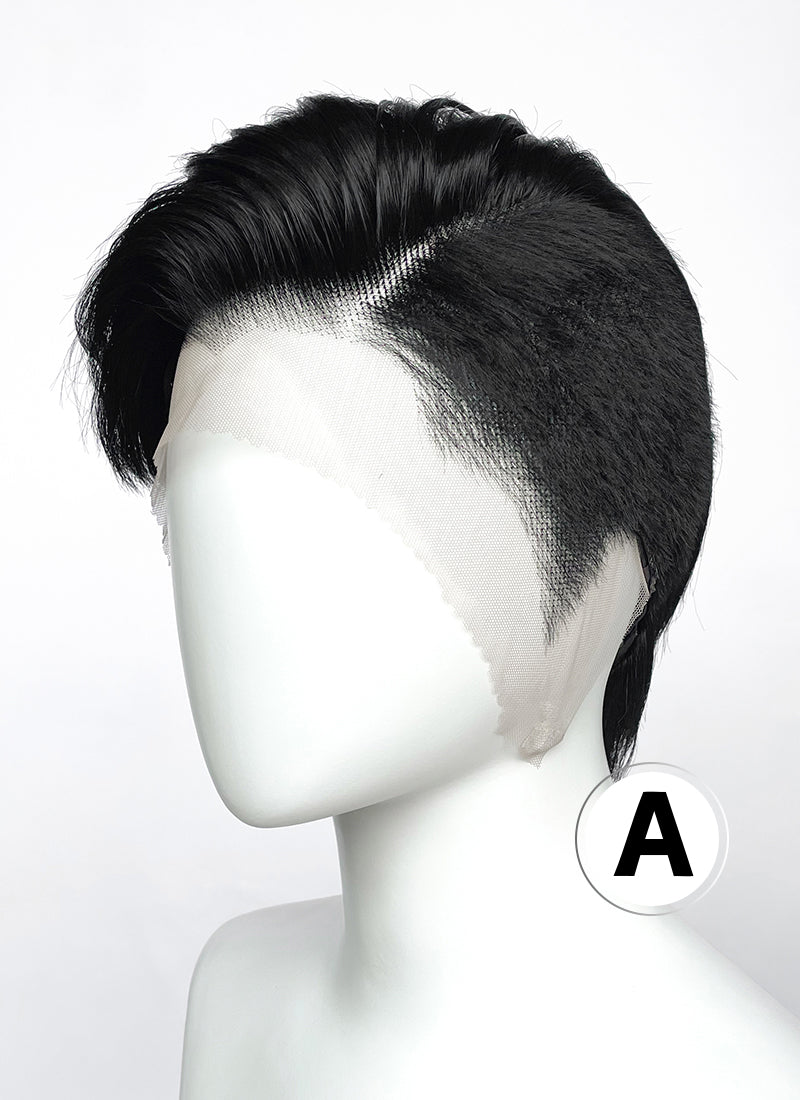 Short Lace Front Wig with Shaved Side - 2 Styles Available | Multiple Colors | Free 2 Wig Caps Included LF8127